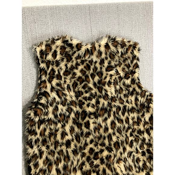 Sunshine Rodeos Shag Vest Womens OSFM* Leopard Print Acrylic Open Western Boho - Picture 10 of 13